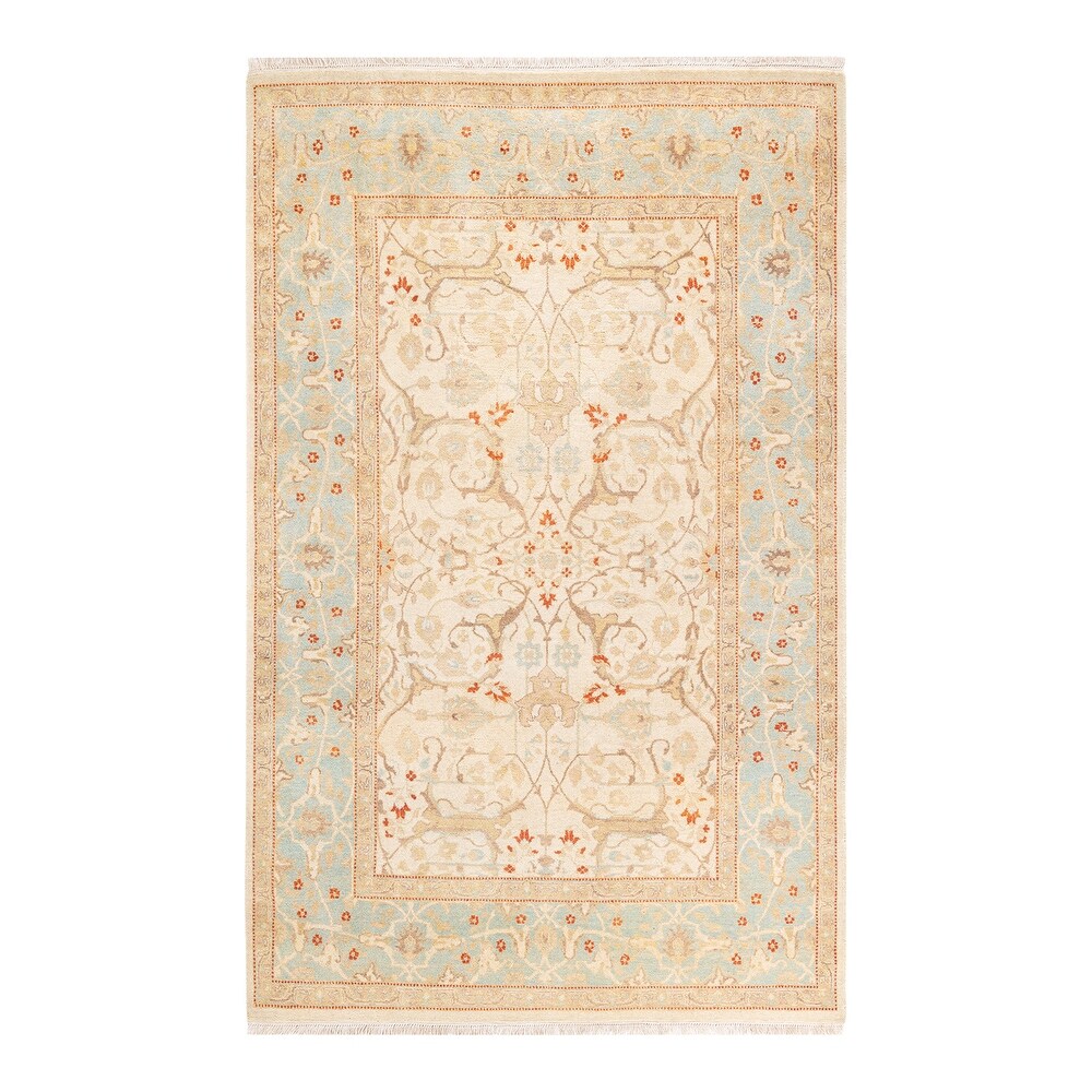 Solo Rugs Modern Elliot One of a Kind Hand Knotted Area Rug 6' 0 x 9' 4 Parchment Solo Rugs Modern Elliot One of a Kind Hand Knotted Area Rug 6' 0 x 9' 4 Parchment